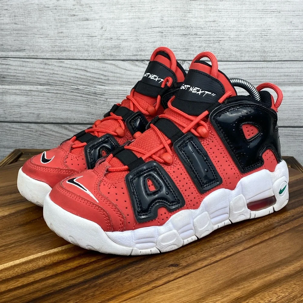 Nike Air More Uptempo I Got Next Red Black Sneaker DV2205-600 Youth Shoe Size 6